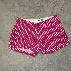 Pink shorts with seashells